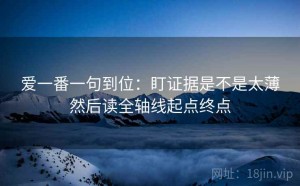 爱一番一句到位：盯证据是不是太薄然后读全轴线起点终点