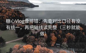 糖心Vlog像排错：先查对比口径有没有统一，再把轴线读完整（三秒就能做）